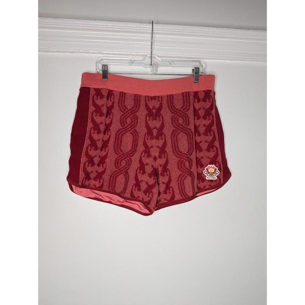Puma X Palomo Shorts Mens XL Red Knit Jacquard Athletic Elastic Waist Gym